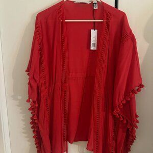 Michael Stars Tassels for All Ruana Cover Up